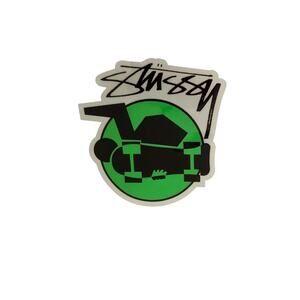 Stussy Skateman Green Sticker – Authentic Streetwear Decal – New